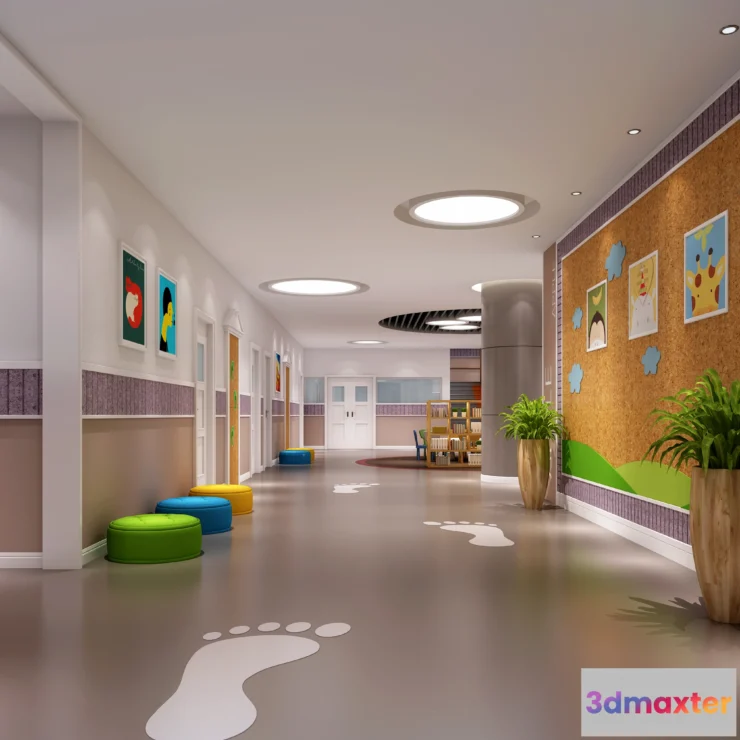 1124710 - 3D SCHOOL INTERIOR (VRAY) - KINDERGARTEN 3D SCENES - 055