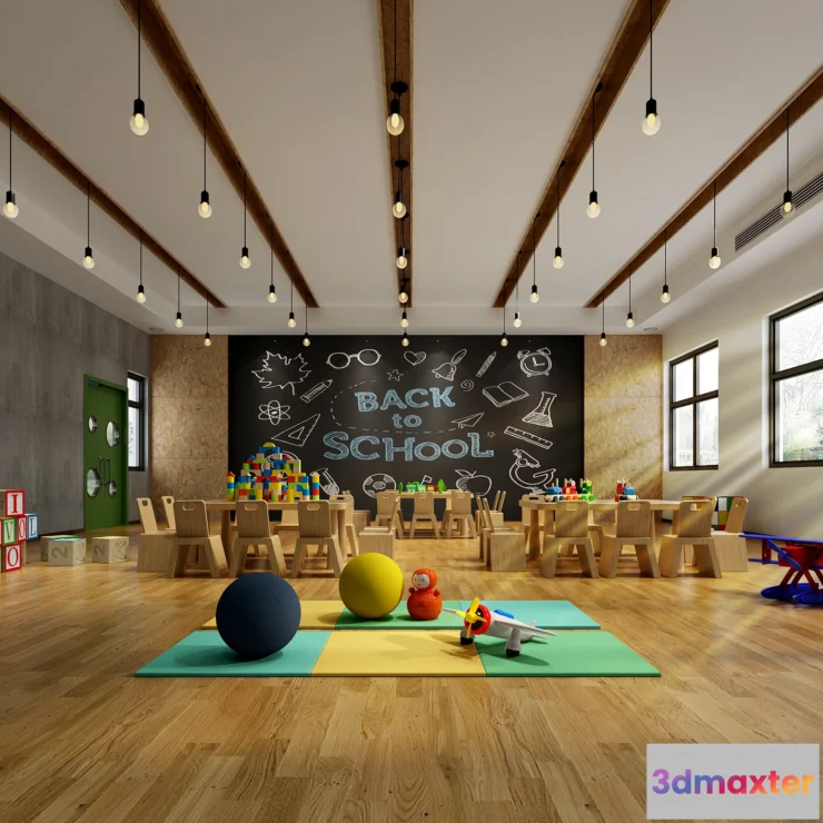 1124720 - 3D SCHOOL INTERIOR (VRAY) - KINDERGARTEN 3D SCENES - 060