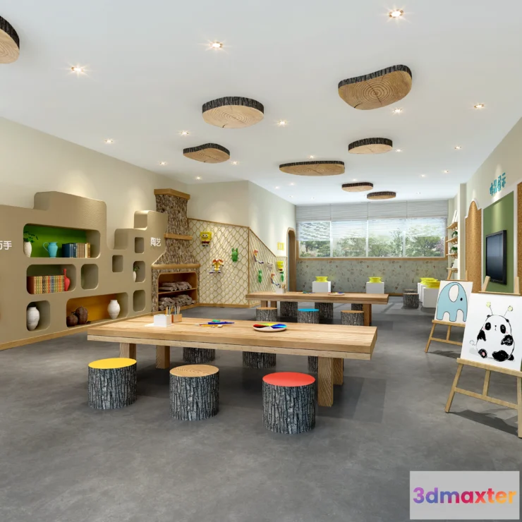 1124724 - 3D SCHOOL INTERIOR (VRAY) - KINDERGARTEN 3D SCENES - 062