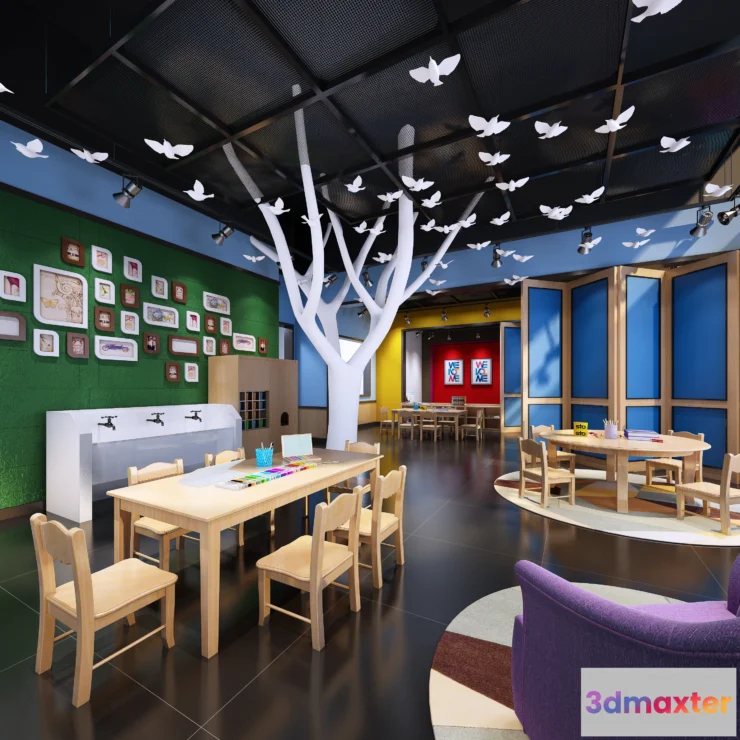 1124726 - 3D SCHOOL INTERIOR (VRAY) - KINDERGARTEN 3D SCENES - 063