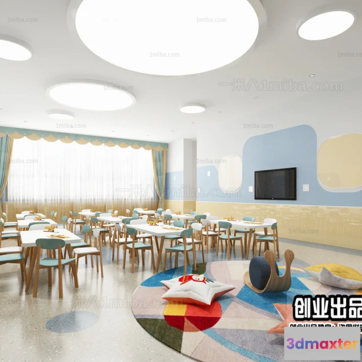 1124728 - 3D SCHOOL INTERIOR (VRAY) - KINDERGARTEN 3D SCENES - 064