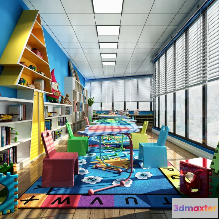 1124730 - 3D SCHOOL INTERIOR (VRAY) - KINDERGARTEN 3D SCENES - 065
