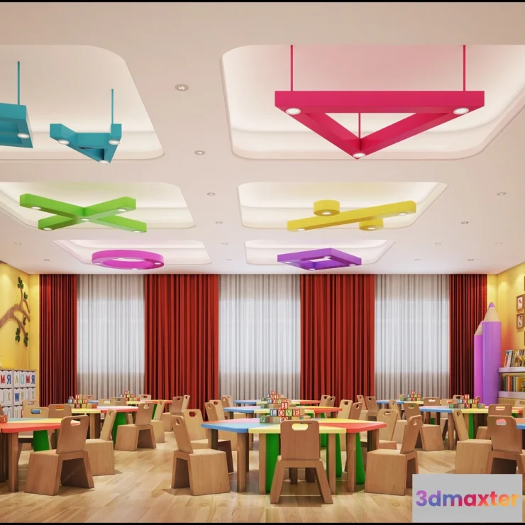 1124732 - 3D SCHOOL INTERIOR (VRAY) - KINDERGARTEN 3D SCENES - 066