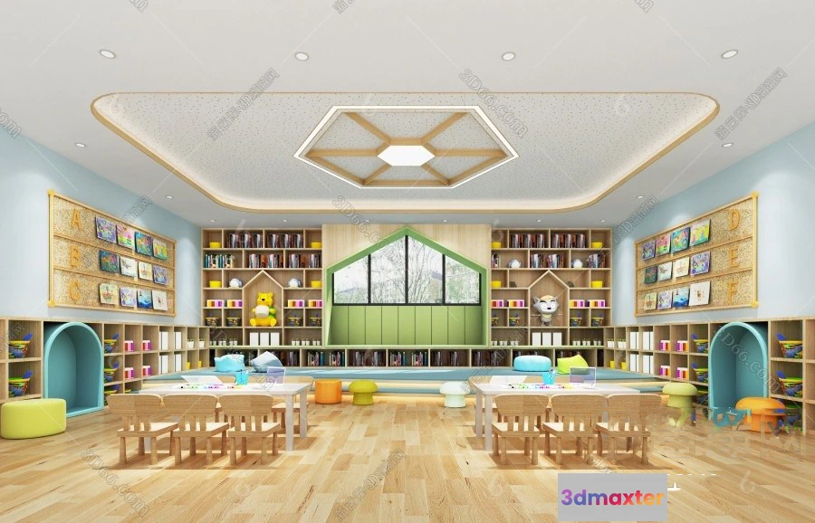1124760 - 3D SCHOOL INTERIOR (VRAY) - KINDERGARTEN 3D SCENES - 080