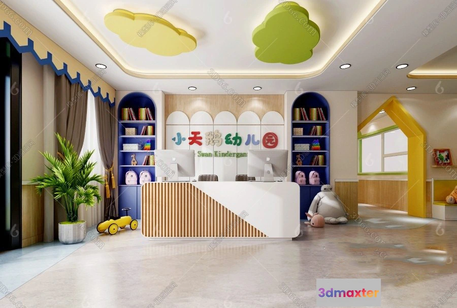 1124762 - 3D SCHOOL INTERIOR (VRAY) - KINDERGARTEN 3D SCENES - 081