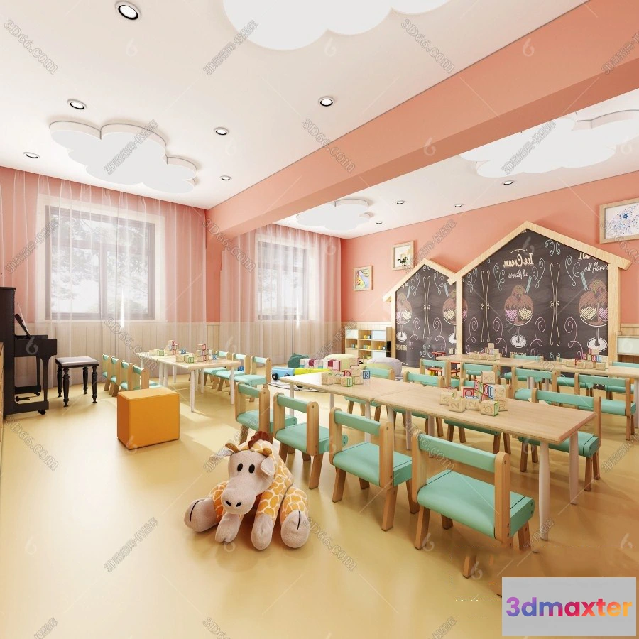 1124764 - 3D SCHOOL INTERIOR (VRAY) - KINDERGARTEN 3D SCENES - 082