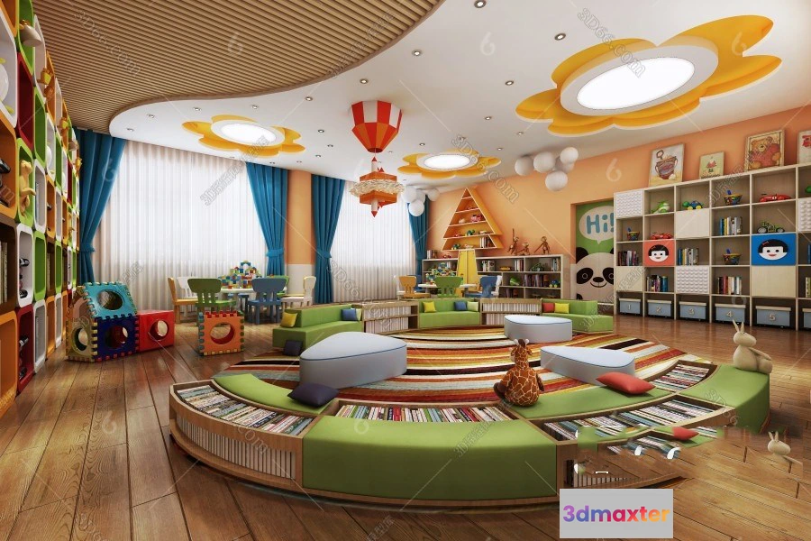 1124766 - 3D SCHOOL INTERIOR (VRAY) - KINDERGARTEN 3D SCENES - 083