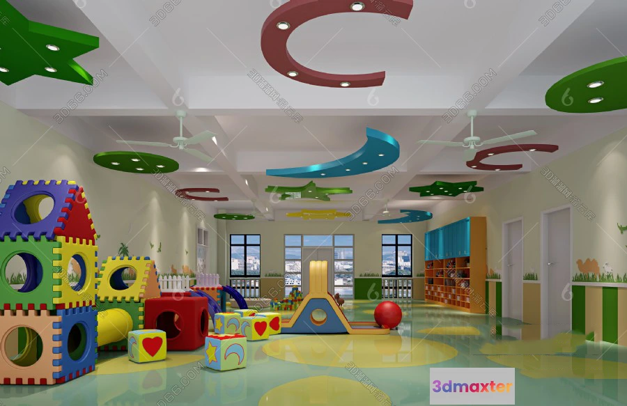 1124768 - 3D SCHOOL INTERIOR (VRAY) - KINDERGARTEN 3D SCENES - 084