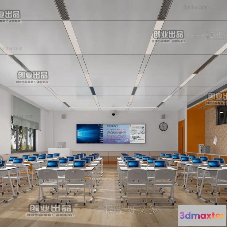1124782 - 3D SCHOOL INTERIOR (VRAY) - CLASSROOM 3D SCENES - 004