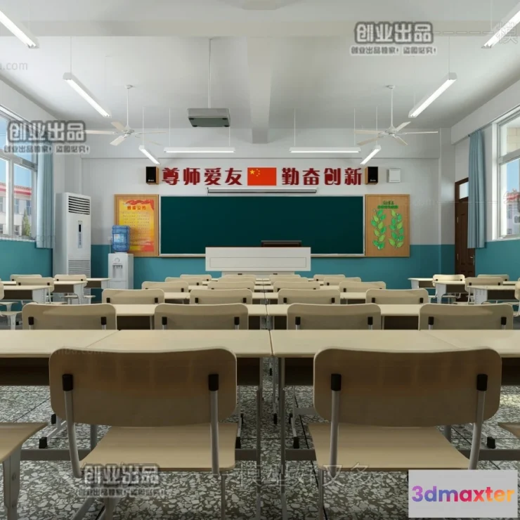 1124810 - 3D SCHOOL INTERIOR (VRAY) - CLASSROOM 3D SCENES - 018