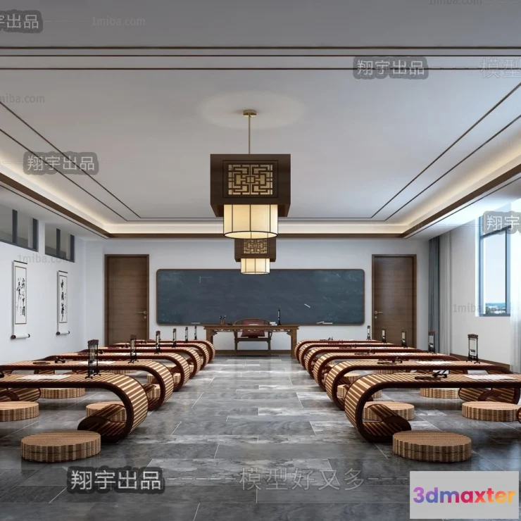 1124816 - 3D SCHOOL INTERIOR (VRAY) - CLASSROOM 3D SCENES - 021