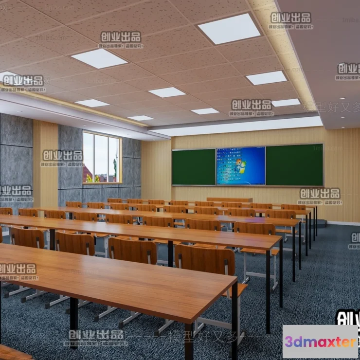 1124826 - 3D SCHOOL INTERIOR (VRAY) - CLASSROOM 3D SCENES - 026