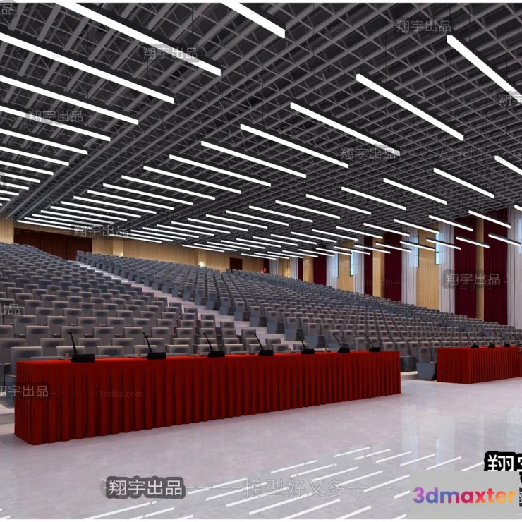 1124832 - 3D SCHOOL INTERIOR (VRAY) - LECTURE HALL 3D SCENES - 002