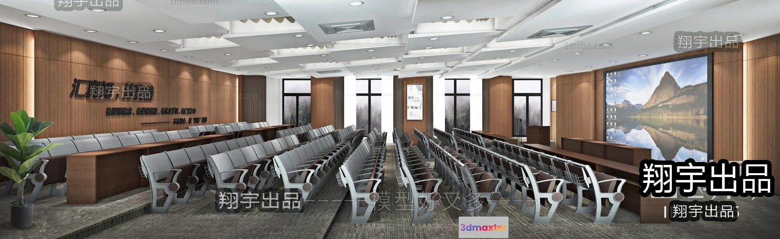 1124840 - 3D SCHOOL INTERIOR (VRAY) - LECTURE HALL 3D SCENES - 006