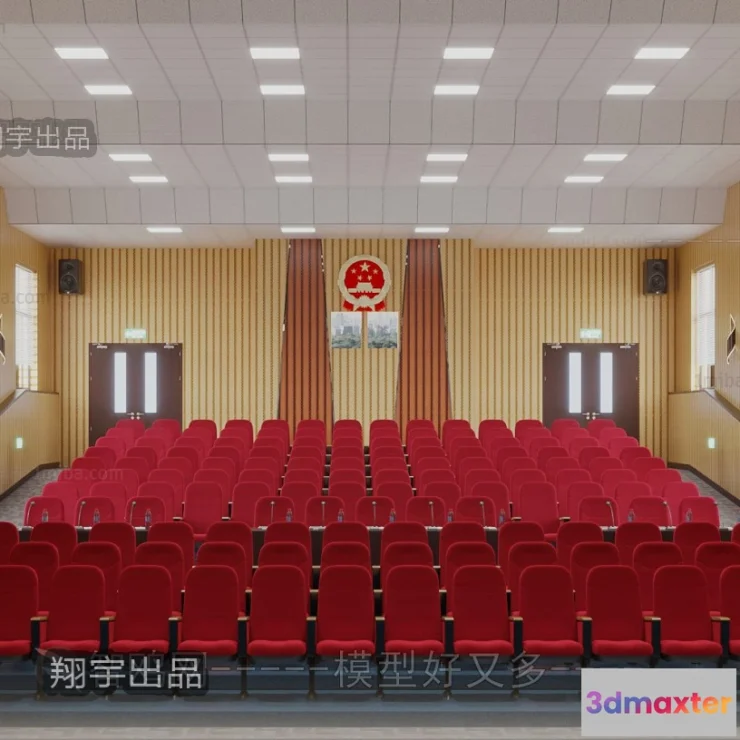 1124844 - 3D SCHOOL INTERIOR (VRAY) - LECTURE HALL 3D SCENES - 008