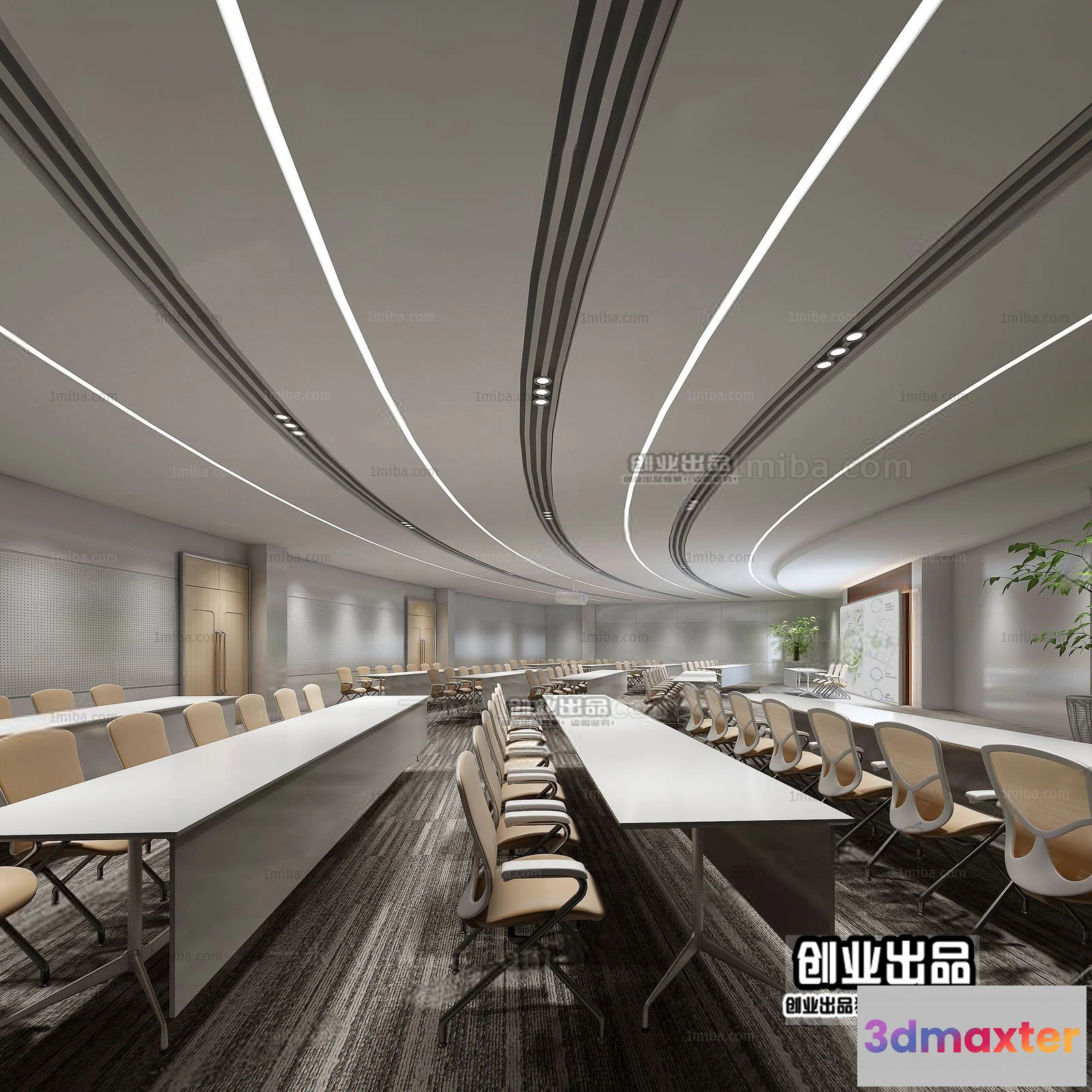 1124852 - 3D SCHOOL INTERIOR (VRAY) - LECTURE HALL 3D SCENES - 012