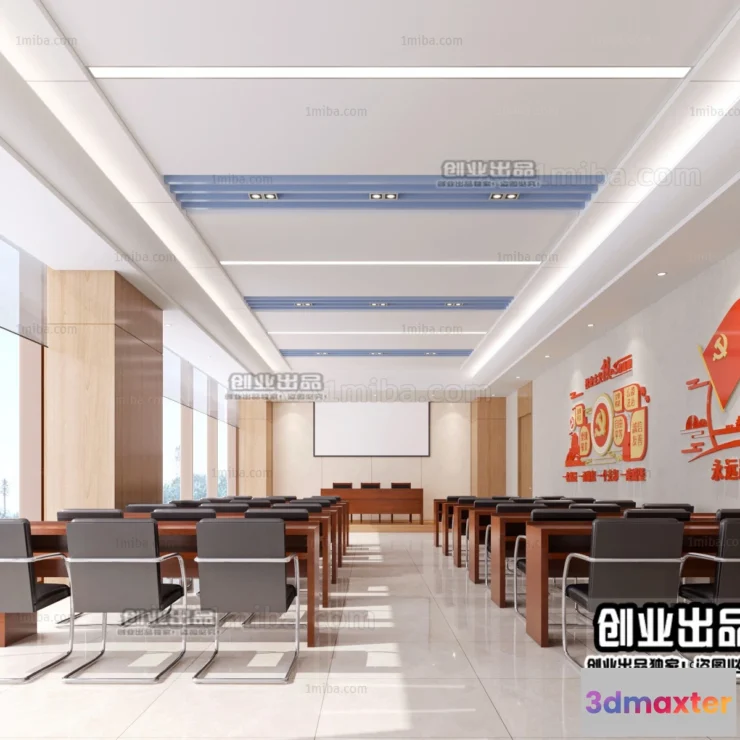 1124870 - 3D SCHOOL INTERIOR (VRAY) - LECTURE HALL 3D SCENES - 021