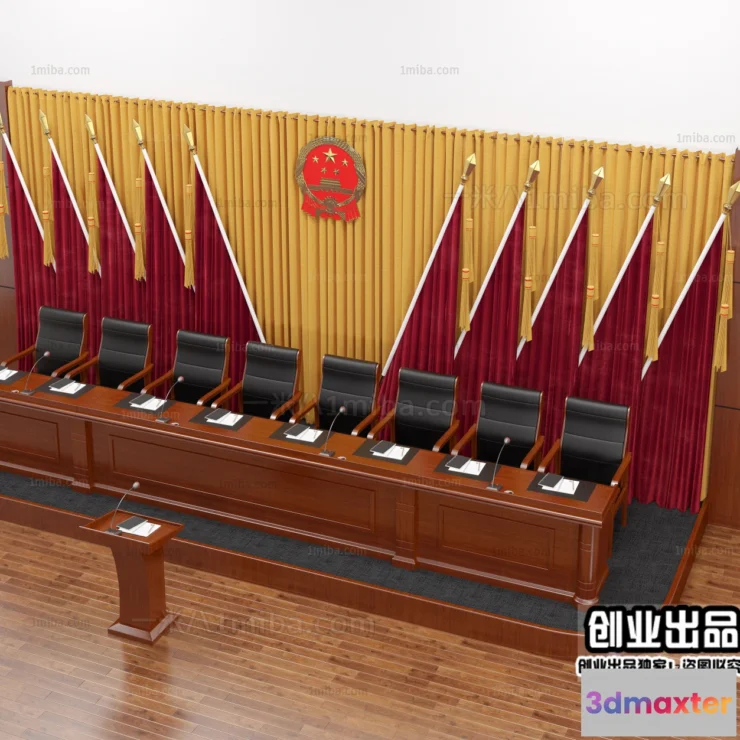 1124874 - 3D SCHOOL INTERIOR (VRAY) - LECTURE HALL 3D SCENES - 023