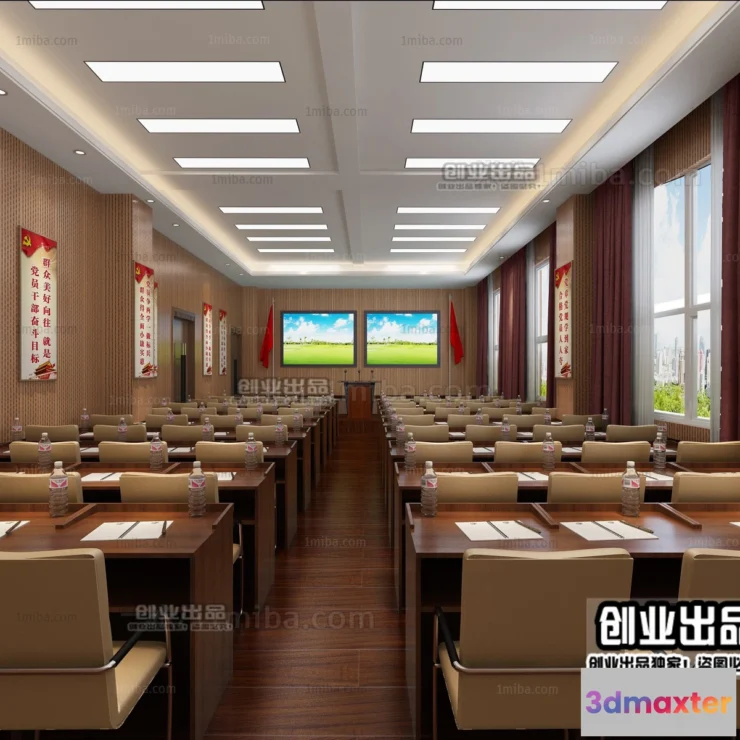1124884 - 3D SCHOOL INTERIOR (VRAY) - LECTURE HALL 3D SCENES - 028