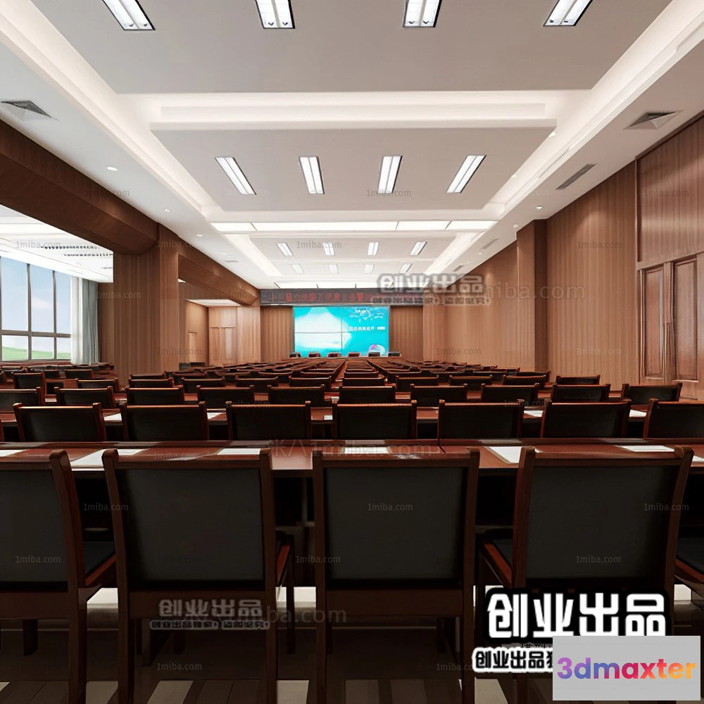 1124886 - 3D SCHOOL INTERIOR (VRAY) - LECTURE HALL 3D SCENES - 029