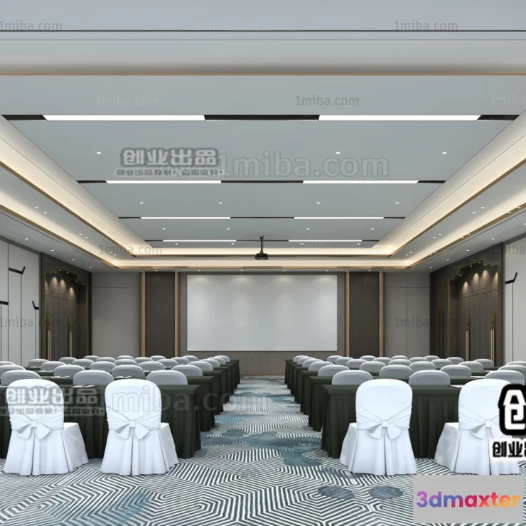 1124890 - 3D SCHOOL INTERIOR (VRAY) - LECTURE HALL 3D SCENES - 031