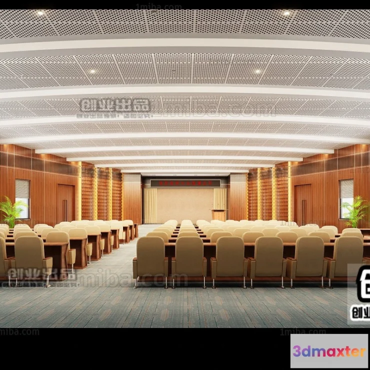1124896 - 3D SCHOOL INTERIOR (VRAY) - LECTURE HALL 3D SCENES - 034