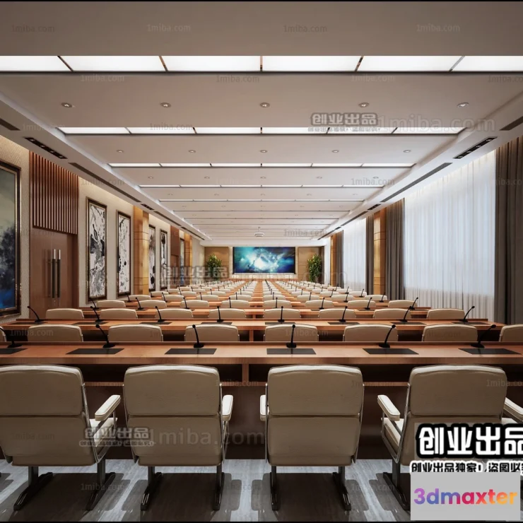 1124902 - 3D SCHOOL INTERIOR (VRAY) - LECTURE HALL 3D SCENES - 037