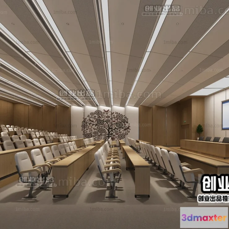1124904 - 3D SCHOOL INTERIOR (VRAY) - LECTURE HALL 3D SCENES - 038