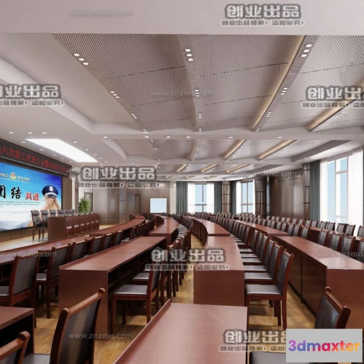 1124912 - 3D SCHOOL INTERIOR (VRAY) - LECTURE HALL 3D SCENES - 042