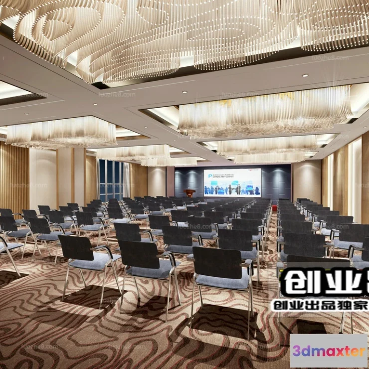 1124918 - 3D SCHOOL INTERIOR (VRAY) - LECTURE HALL 3D SCENES - 045
