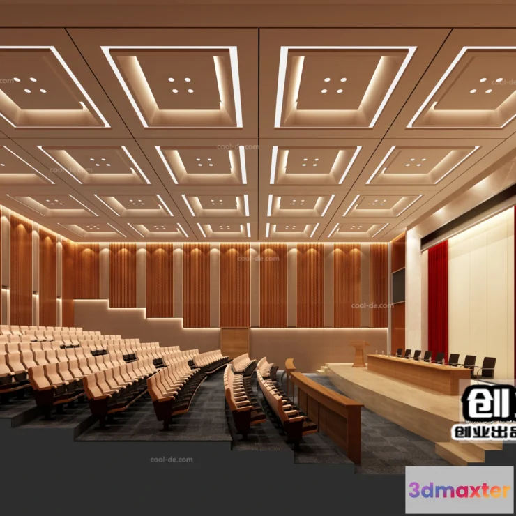 1124922 - 3D SCHOOL INTERIOR (VRAY) - LECTURE HALL 3D SCENES - 047