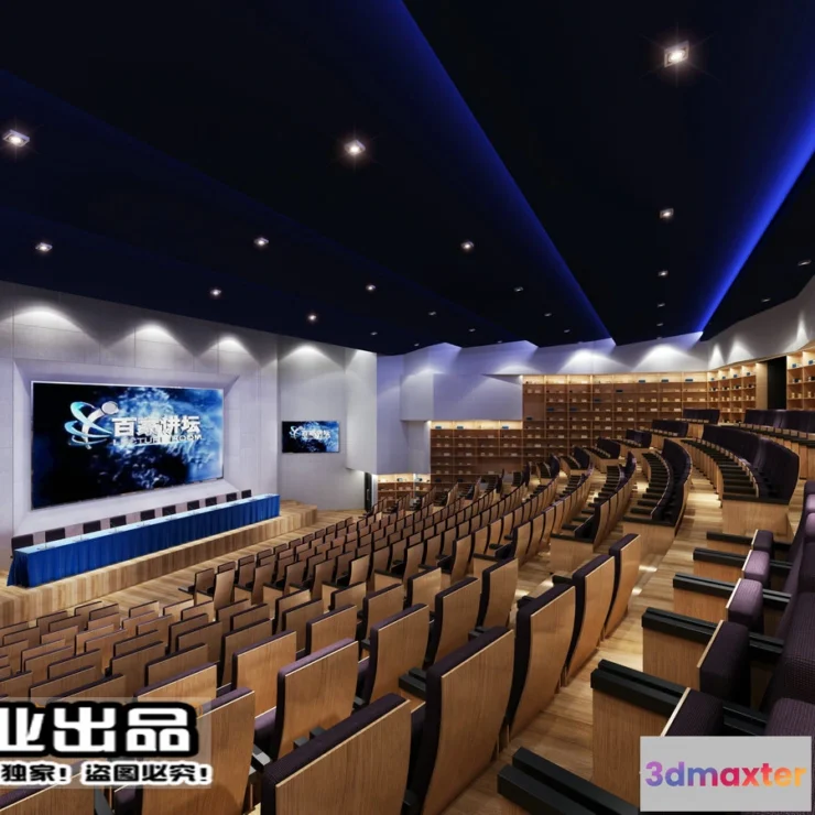 1124926 - 3D SCHOOL INTERIOR (VRAY) - LECTURE HALL 3D SCENES - 049