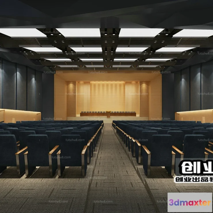 1124936 - 3D SCHOOL INTERIOR (VRAY) - LECTURE HALL 3D SCENES - 054