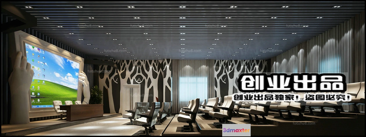 1124944 - 3D SCHOOL INTERIOR (VRAY) - LECTURE HALL 3D SCENES - 058