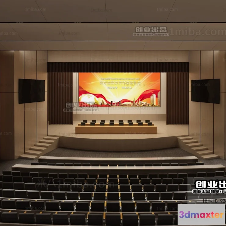 1124948 - 3D SCHOOL INTERIOR (VRAY) - LECTURE HALL 3D SCENES - 060