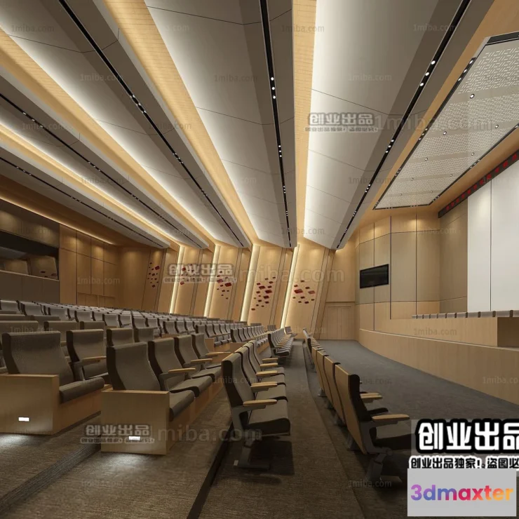 1124952 - 3D SCHOOL INTERIOR (VRAY) - LECTURE HALL 3D SCENES - 062
