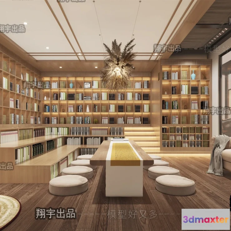 1124984 - 3D SCHOOL INTERIOR (VRAY) - LIBRARY 3D SCENES - 015