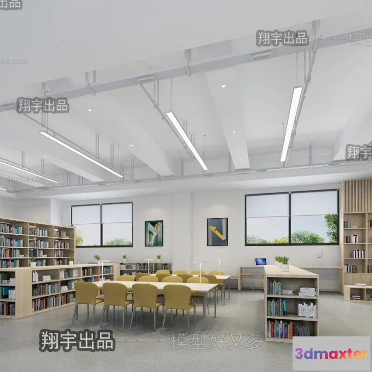 1124988 - 3D SCHOOL INTERIOR (VRAY) - LIBRARY 3D SCENES - 017