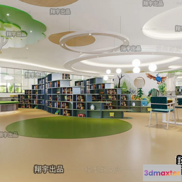1124990 - 3D SCHOOL INTERIOR (VRAY) - LIBRARY 3D SCENES - 018