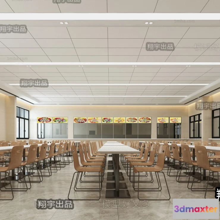 1125056 - 3D SCHOOL INTERIOR (VRAY) - CANTEEN 3D SCENES - 017