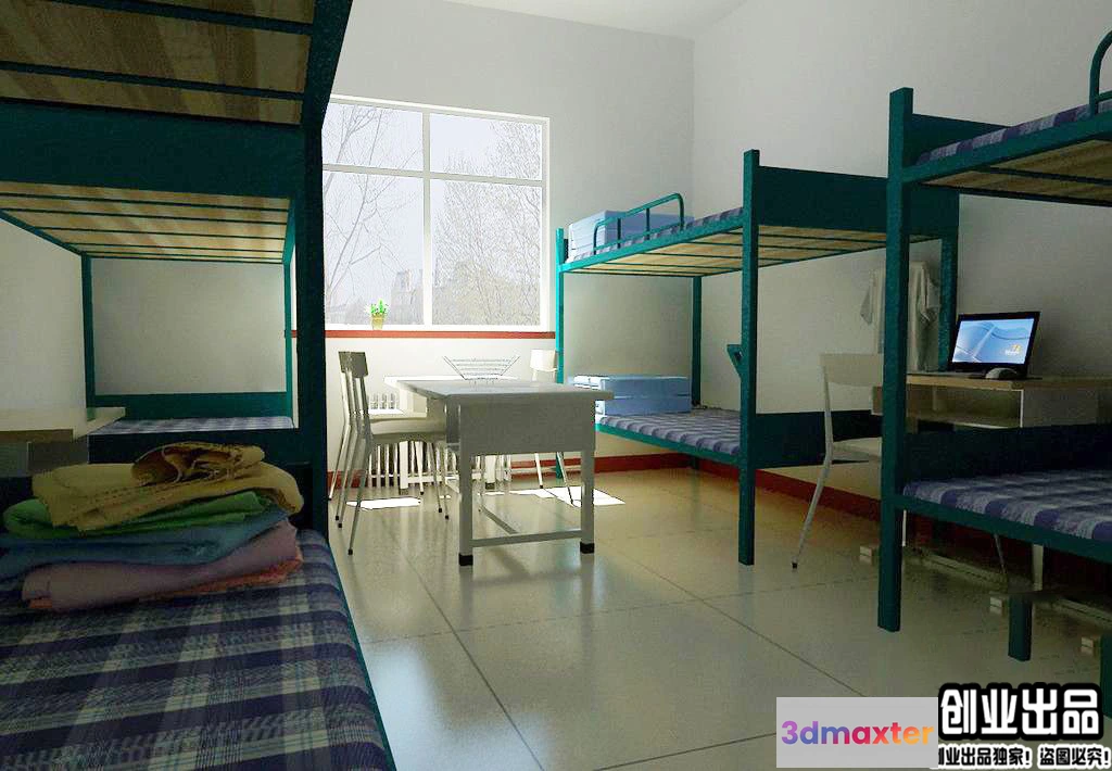 1125076 - 3D SCHOOL INTERIOR (VRAY) - DOMITORY 3D SCENES - 003