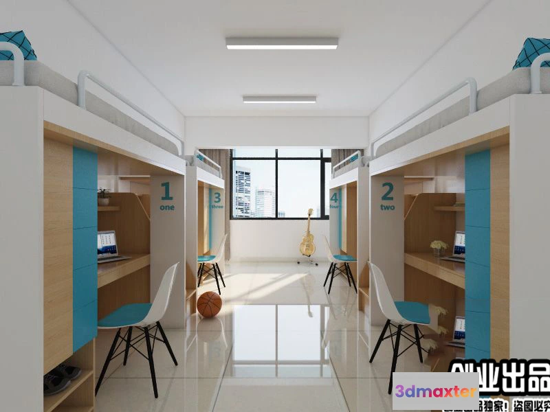 1125080 - 3D SCHOOL INTERIOR (VRAY) - DOMITORY 3D SCENES - 005