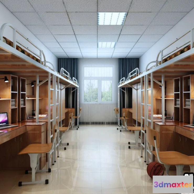 1125082 - 3D SCHOOL INTERIOR (VRAY) - DOMITORY 3D SCENES - 006