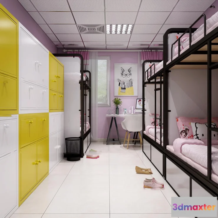 1125084 - 3D SCHOOL INTERIOR (VRAY) - DOMITORY 3D SCENES - 007