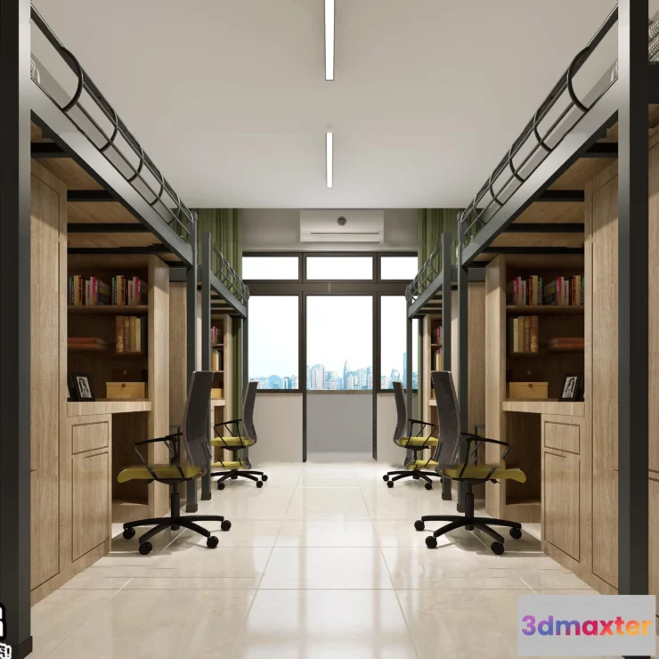 1125086 - 3D SCHOOL INTERIOR (VRAY) - DOMITORY 3D SCENES - 008