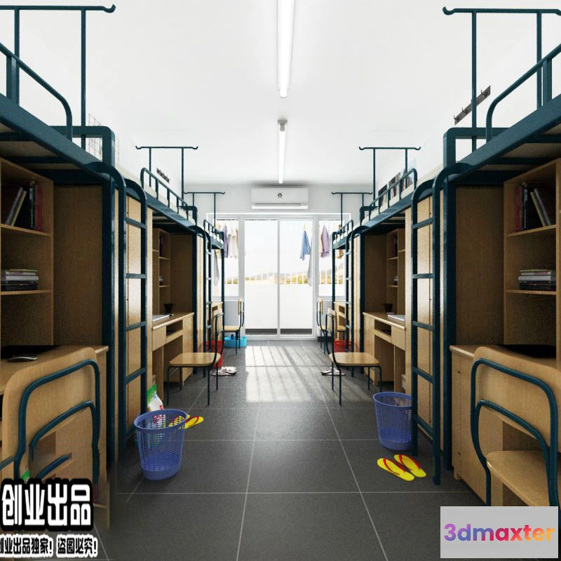 1125088 - 3D SCHOOL INTERIOR (VRAY) - DOMITORY 3D SCENES - 009