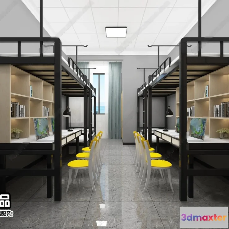 1125090 - 3D SCHOOL INTERIOR (VRAY) - DOMITORY 3D SCENES - 010