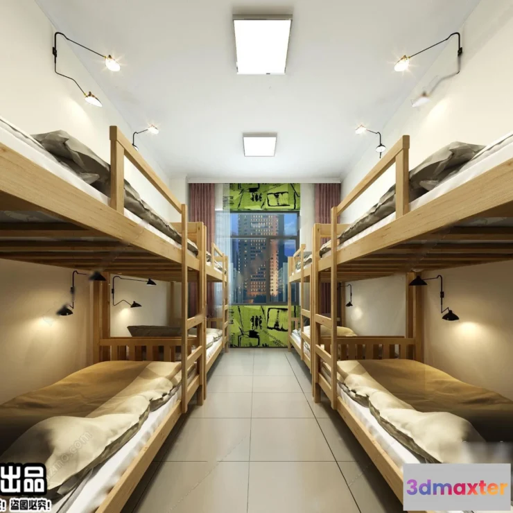 1125092 - 3D SCHOOL INTERIOR (VRAY) - DOMITORY 3D SCENES - 011