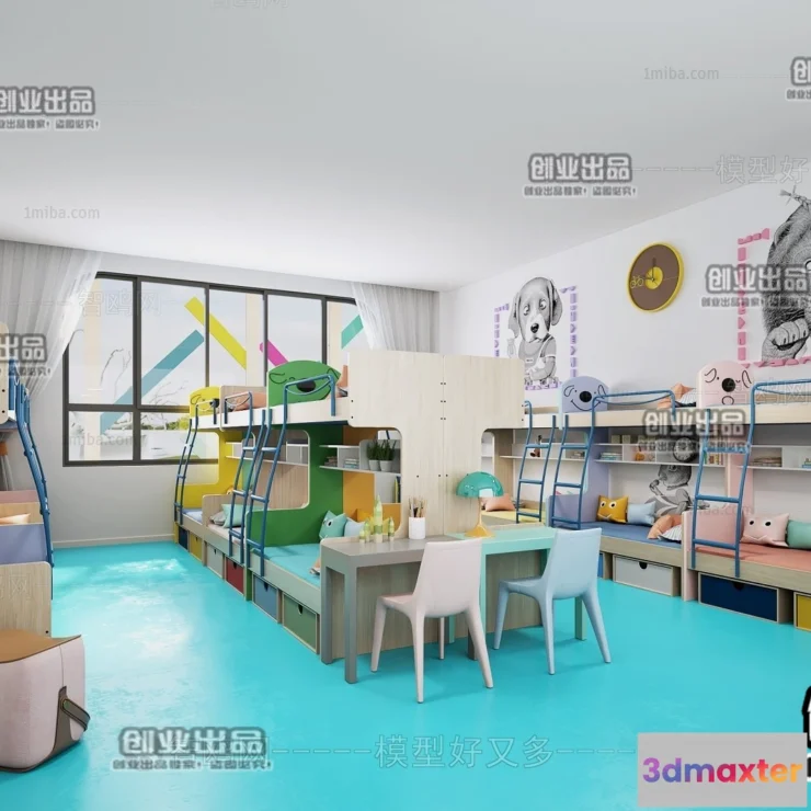 1125094 - 3D SCHOOL INTERIOR (VRAY) - DOMITORY 3D SCENES - 012