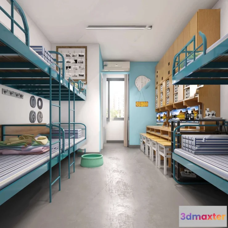 1125096 - 3D SCHOOL INTERIOR (VRAY) - DOMITORY 3D SCENES - 013